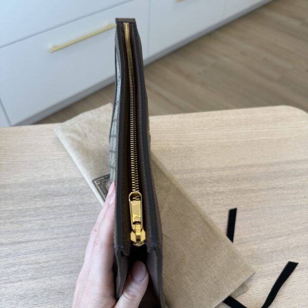 Gucci Ophidia Pouch GG Coated Canvas Medium