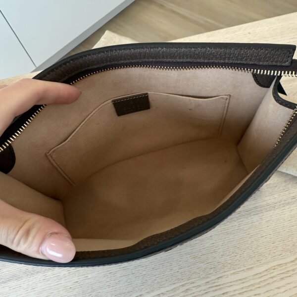 Gucci Ophidia Pouch GG Coated Canvas Medium