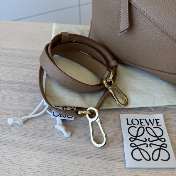 Loewe Small Puzzle Edge Bag in Soft Grained Calfskin Toffee
