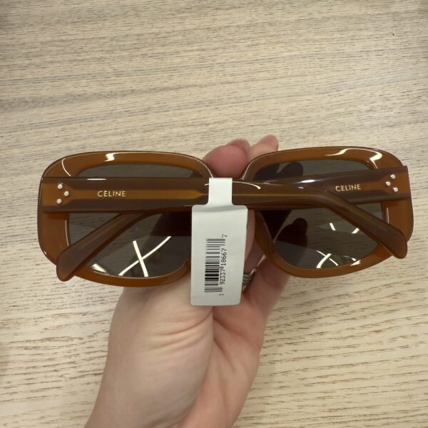 Celine Shiny Light Brown Bold 3 Dots Sunglasses
