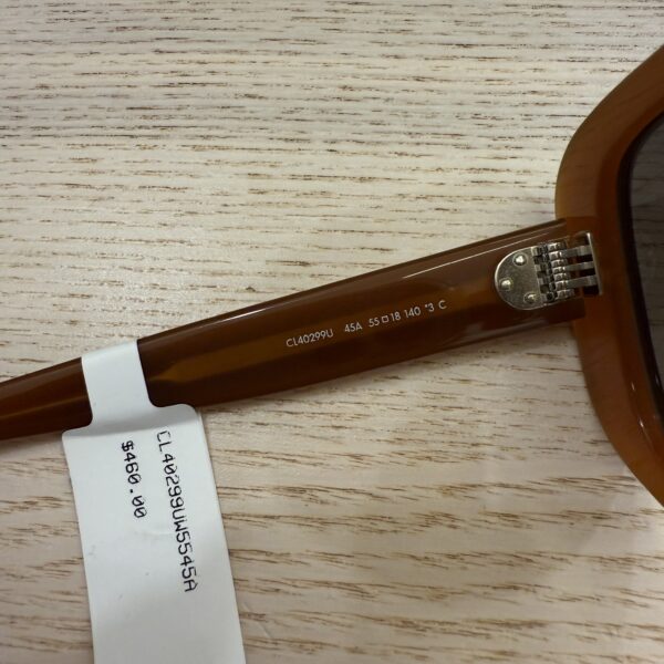 Celine Shiny Light Brown Bold 3 Dots Sunglasses