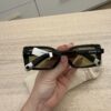 Jacquemus Les Lunettes Spiaggia Black Silver with Green Glass