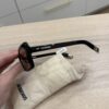 Jacquemus Les Lunettes Spiaggia Black Silver with Green Glass