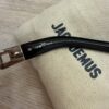 Jacquemus Les Lunettes Spiaggia Black Silver with Green Glass
