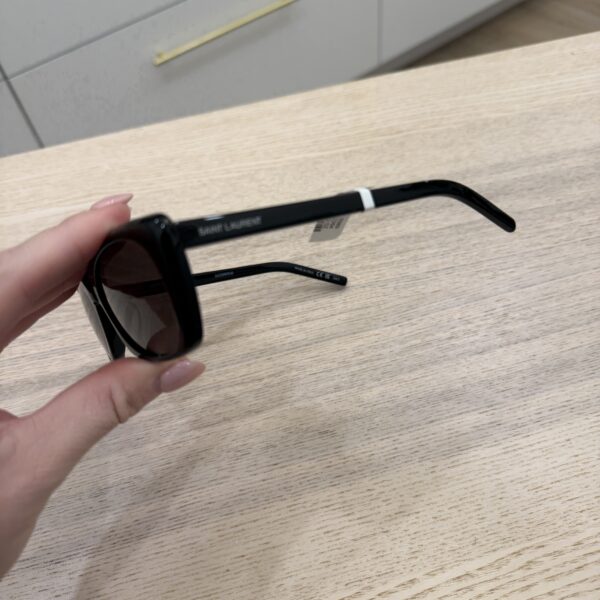 Saint Laurent Shiny Black Sunglasses