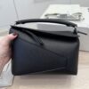 Loewe Small Puzzle Edge Bag in Classic Grained Calfskin Black