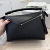 Loewe Small Puzzle Edge Bag in Classic Grained Calfskin Black