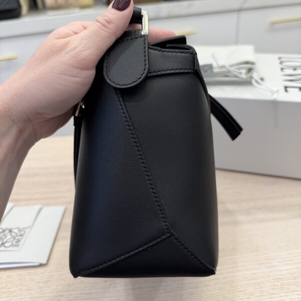 Loewe Small Puzzle Edge Bag in Classic Grained Calfskin Black