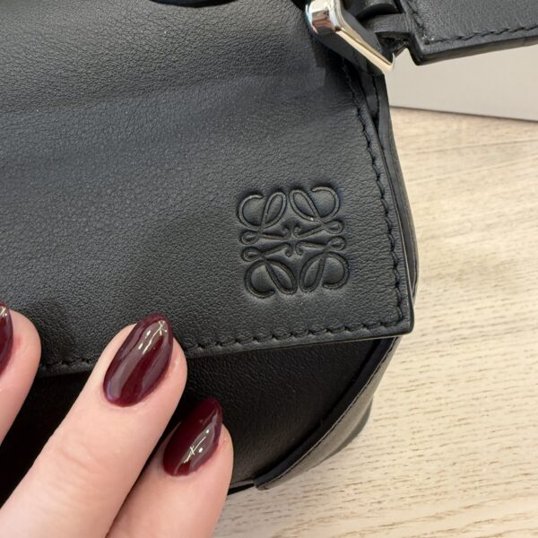Loewe Small Puzzle Edge Bag in Classic Grained Calfskin Black