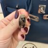 Hermes Birkin Handbag Bleu De Malte Swift with Palladium Hardware 25