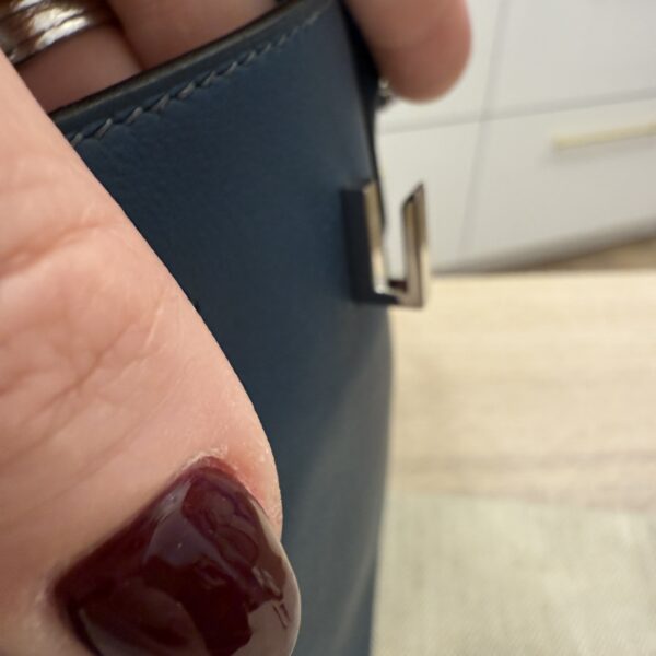 Hermes Birkin Handbag Bleu De Malte Swift with Palladium Hardware 25
