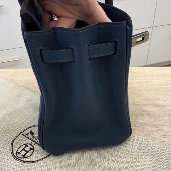Hermes Birkin Handbag Bleu De Malte Swift with Palladium Hardware 25