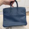 Hermes Birkin Handbag Bleu De Malte Swift with Palladium Hardware 25