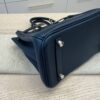 Hermes Birkin Handbag Bleu De Malte Swift with Palladium Hardware 25