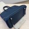 Hermes Birkin Handbag Bleu De Malte Swift with Palladium Hardware 25