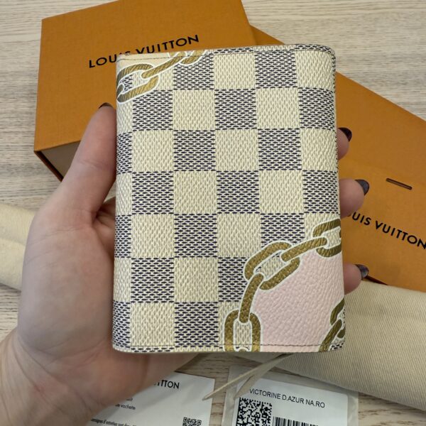 Louis Vuitton Damier Azur Nautical Victorine Wallet Gold