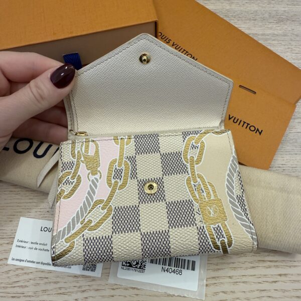 Louis Vuitton Damier Azur Nautical Victorine Wallet Gold