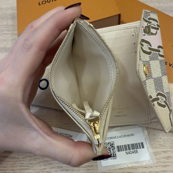 Louis Vuitton Damier Azur Nautical Victorine Wallet Gold
