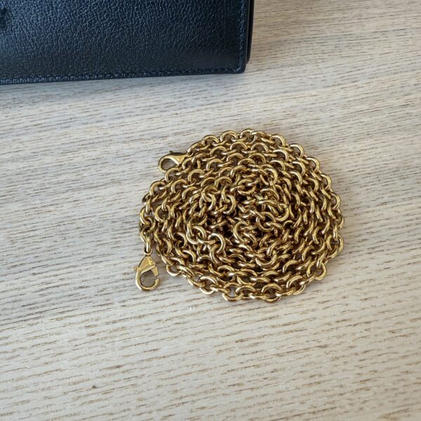 Saint Laurent Calfskin Monogram Belle de Jour Chain Clutch Black