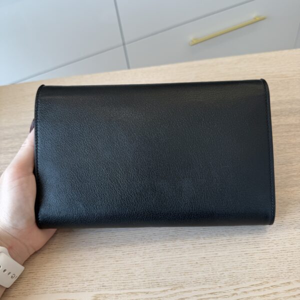 Saint Laurent Calfskin Monogram Belle de Jour Chain Clutch Black