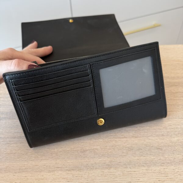 Saint Laurent Calfskin Monogram Belle de Jour Chain Clutch Black