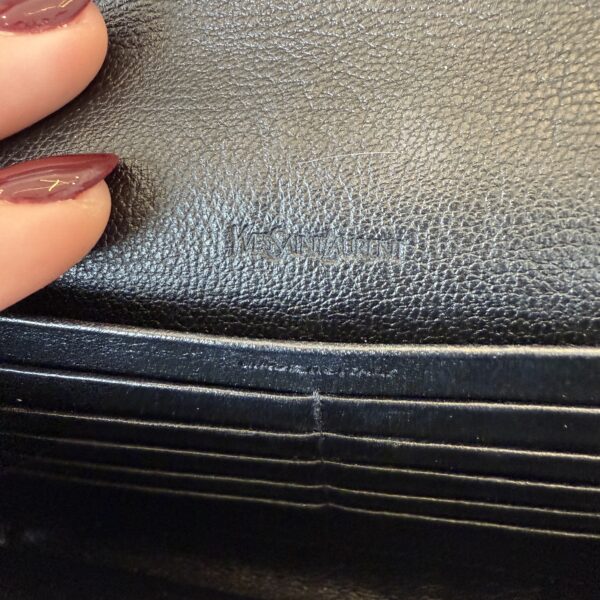 Saint Laurent Calfskin Monogram Belle de Jour Chain Clutch Black