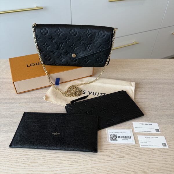 Louis Vuitton Empreinte Pochette Felicie Chain Wallet Noir