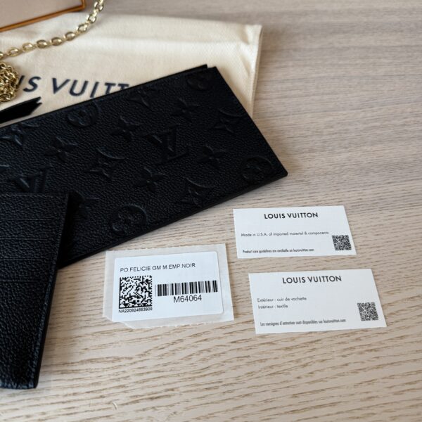 Louis Vuitton Empreinte Pochette Felicie Chain Wallet Noir