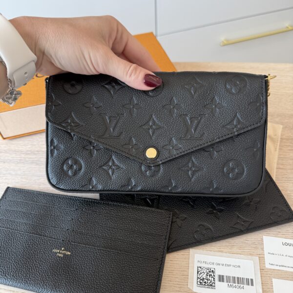 Louis Vuitton Empreinte Pochette Felicie Chain Wallet Noir