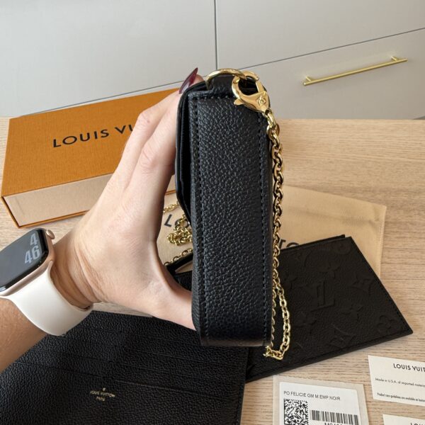 Louis Vuitton Empreinte Pochette Felicie Chain Wallet Noir