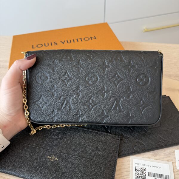 Louis Vuitton Empreinte Pochette Felicie Chain Wallet Noir