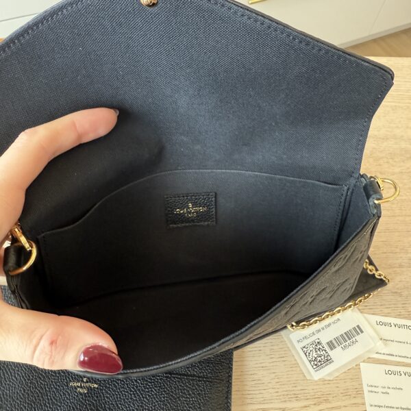 Louis Vuitton Empreinte Pochette Felicie Chain Wallet Noir