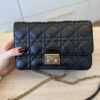 Christian Dior Lambskin Cannage Miss Dior Promenade Pouch Black