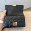 Christian Dior Lambskin Cannage Miss Dior Promenade Pouch Black