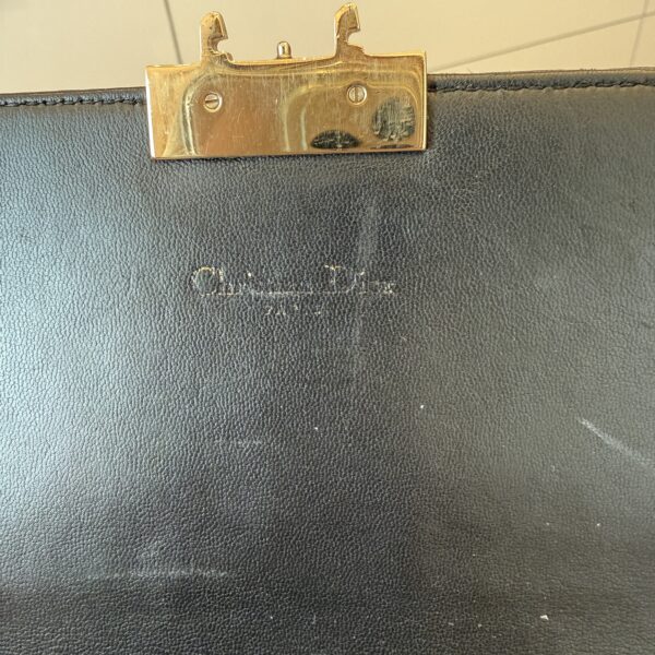Christian Dior Lambskin Cannage Miss Dior Promenade Pouch Black