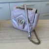 Gucci Iridescent Nappa Chevron Matelasse Mini GG Marmont Shoulder Bag Iridescent Escape Pink