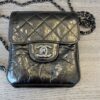 Chanel Wallet on Chain Flap Bag Quilted Metallic Calfskin Mini