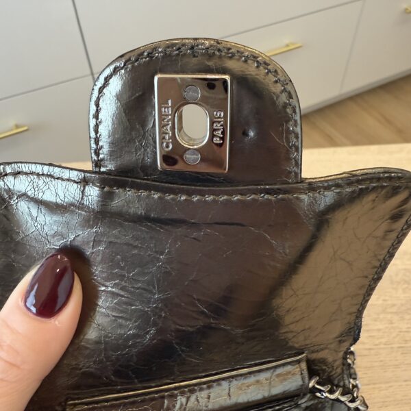 Chanel Wallet on Chain Flap Bag Quilted Metallic Calfskin Mini