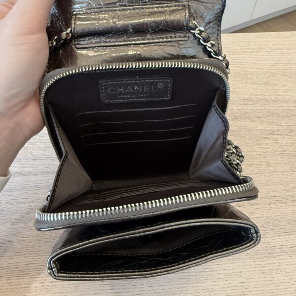 Chanel Wallet on Chain Flap Bag Quilted Metallic Calfskin Mini
