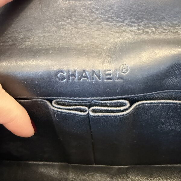 Chanel Patent East West Chocolate Bar Flap Black Silver Hardware