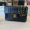 Chanel Lambskin Vertical Quilt Jumbo Single Flap Black