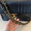 Chanel Lambskin Vertical Quilt Jumbo Single Flap Black
