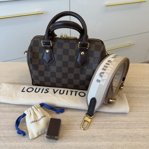 Louis Vuitton Damier Ebene Speedy 20 Bandouliere