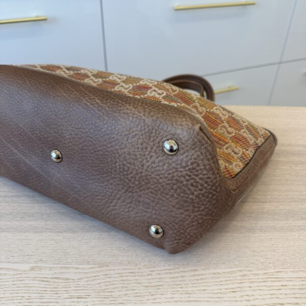 Gucci Straw Libeccio Monogram Large Sunset Tote Multicolor