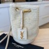 Saint Laurent (YSL) Seau Bucket Bag Woven Raffia Small