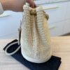 Saint Laurent (YSL) Seau Bucket Bag Woven Raffia Small