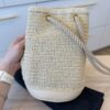 Saint Laurent (YSL) Seau Bucket Bag Woven Raffia Small