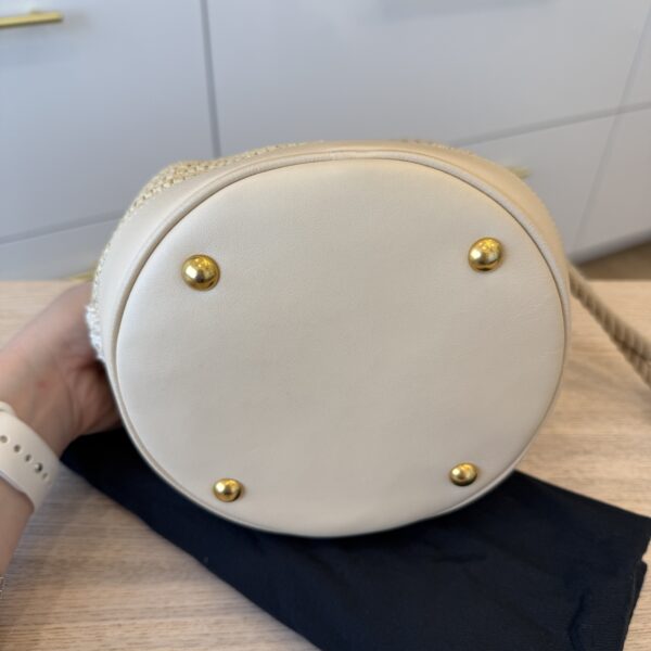 Saint Laurent (YSL) Seau Bucket Bag Woven Raffia Small