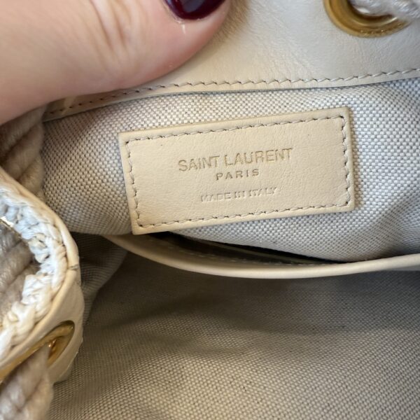 Saint Laurent (YSL) Seau Bucket Bag Woven Raffia Small