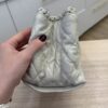 Chanel Off White Quilted Glazed Leather Small Chain Me Tote